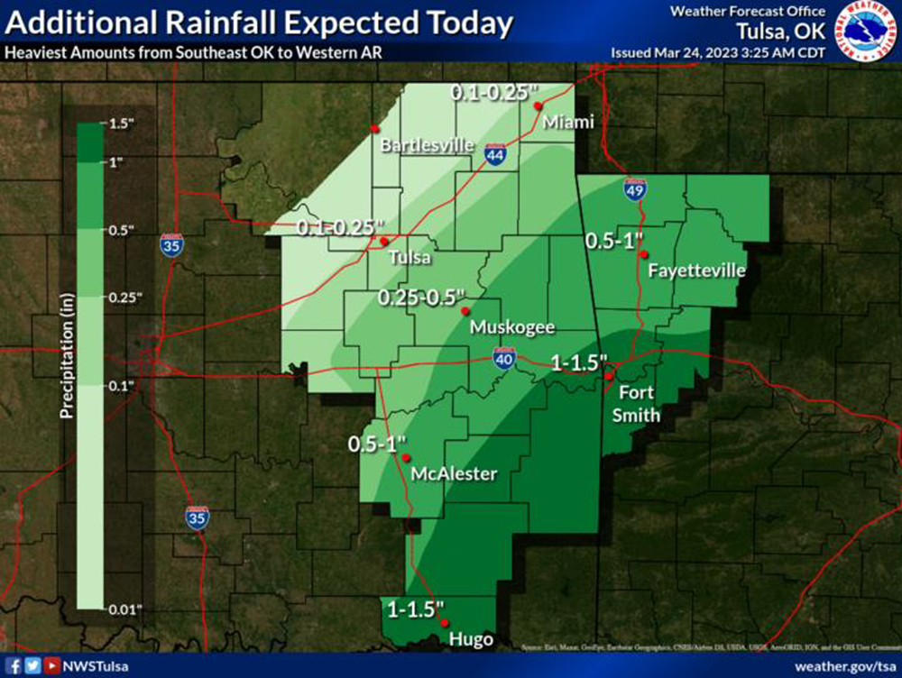 LeFlore County weather forecast 3-24-2023