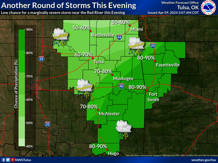 LeFlore County weather 4-9-2024