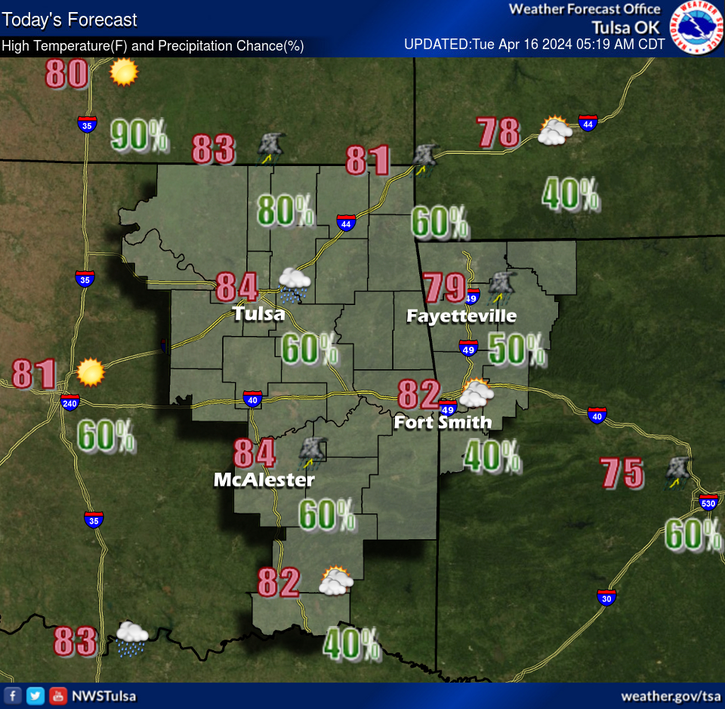 LeFlore County weather 4-16-2024