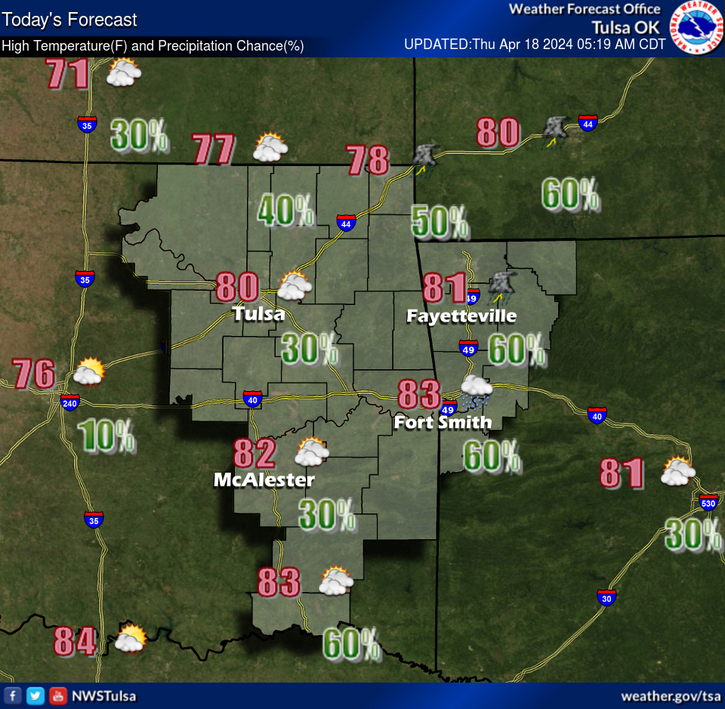 LeFlore County weather 4-18-2024