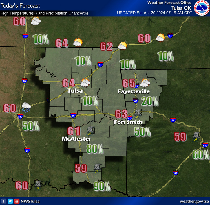 The weather forecast 4-20-2024