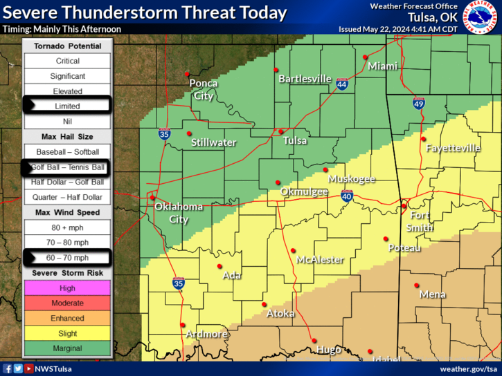 LeFlore County weather 5-22-2024