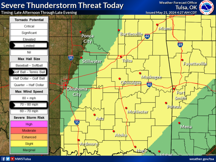 LeFlore County weather 5-21-2024