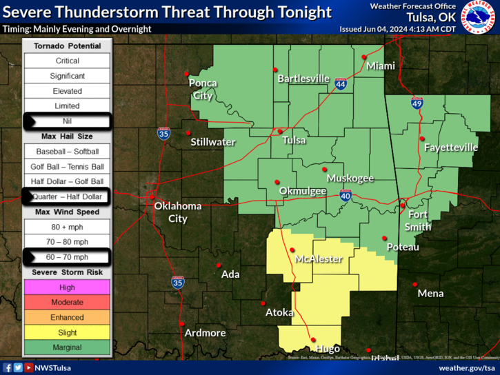 LeFlore County weather forecast 6-4-2024