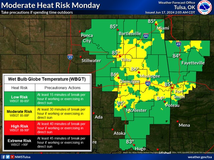 LeFlore County weather 6-17-2024