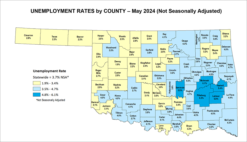 Unemployment rate rises in May, 2024