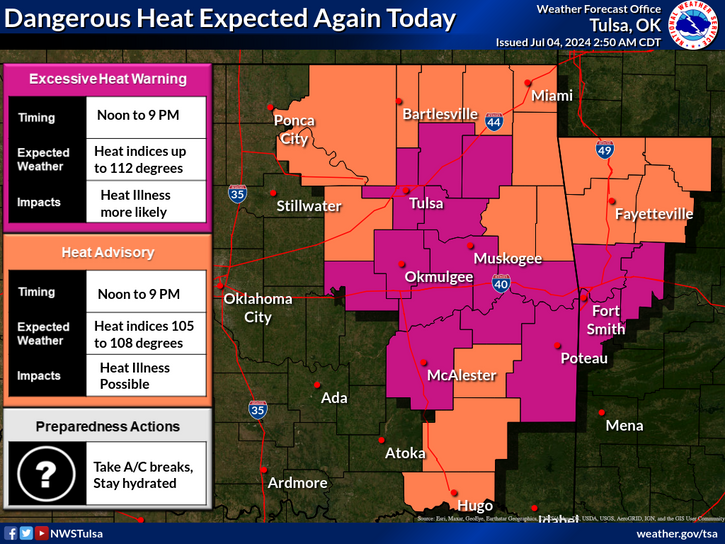 LeFlore County weather 7-4-2024