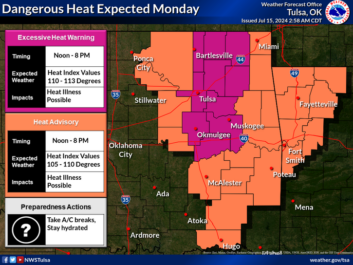 LeFlore County weather 7-15-2024