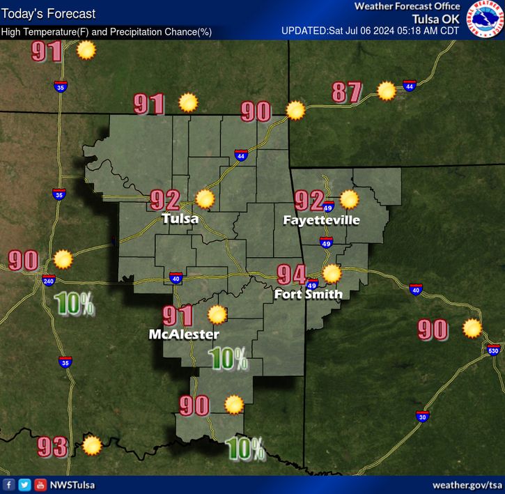 LeFlore County weather 7-6-2024