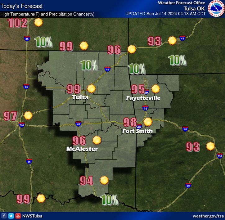 LeFlore County weather 7-14-2024