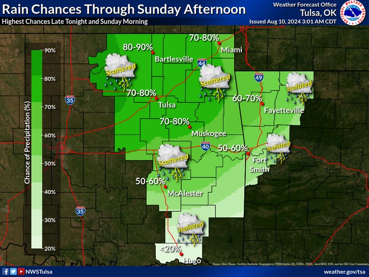 LeFlore County weather 8-10-2024