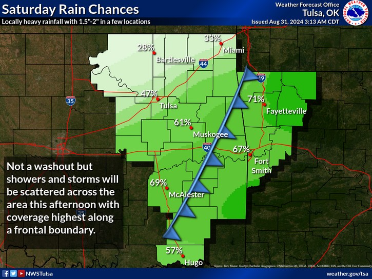 LeFlore County weather forecast 8-31-2024