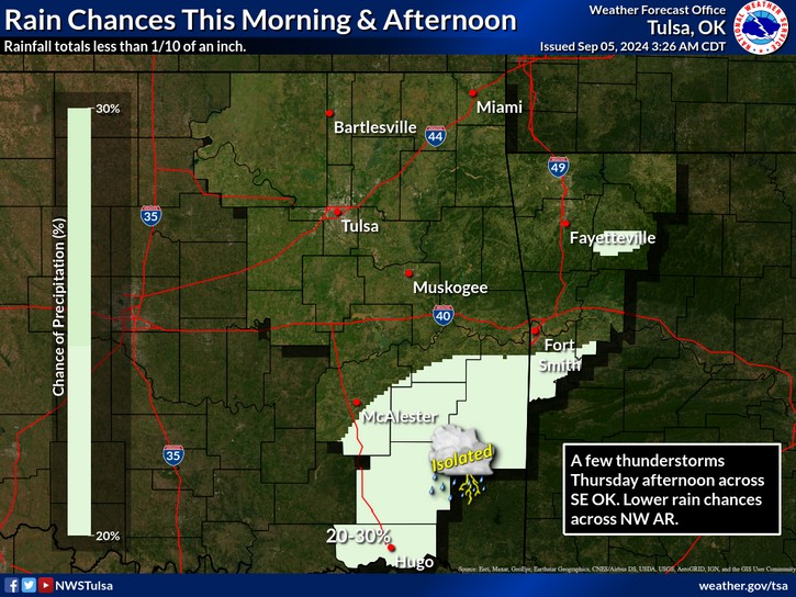 LeFlore County weather 9-5-2024