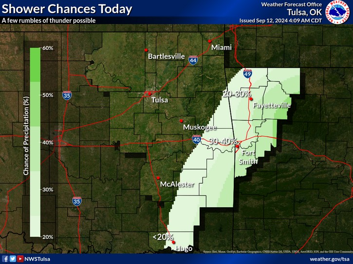 LeFlore County weather 9-12-2024 .